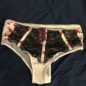 Adore Me Black and White Lace Panties